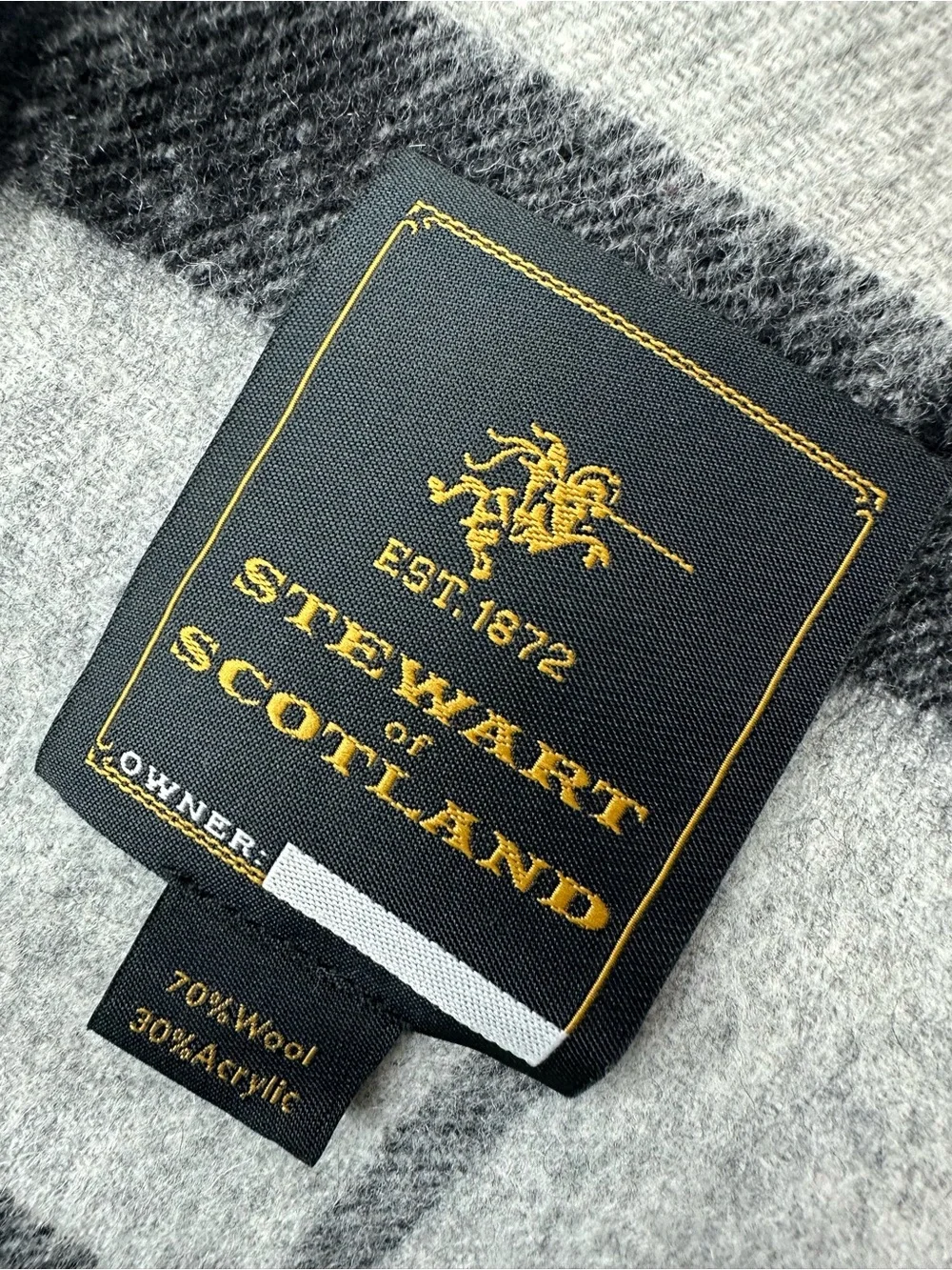 Stewart of Scotland Scottish Wool Tartan Thomas Plaid Throw Blanket 52 x 52 Inch
